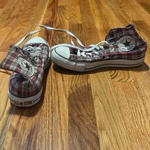 Plaid High Top Converses